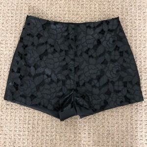 Bebe black leather shorts